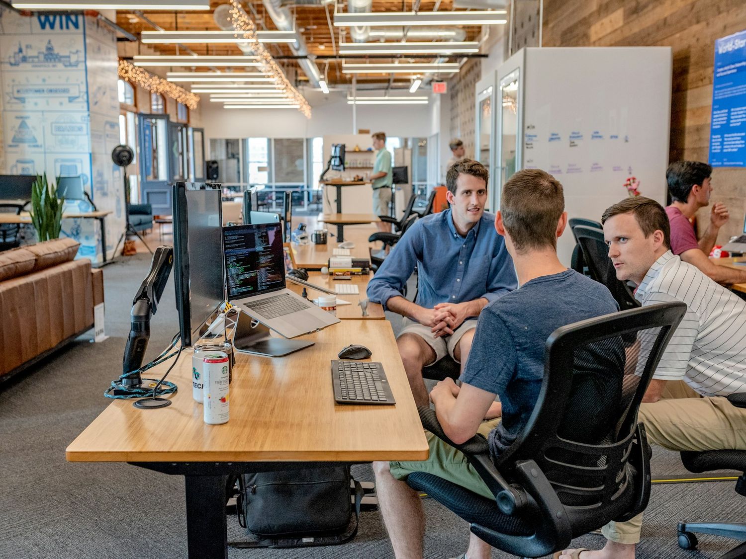 People working together in a modern office